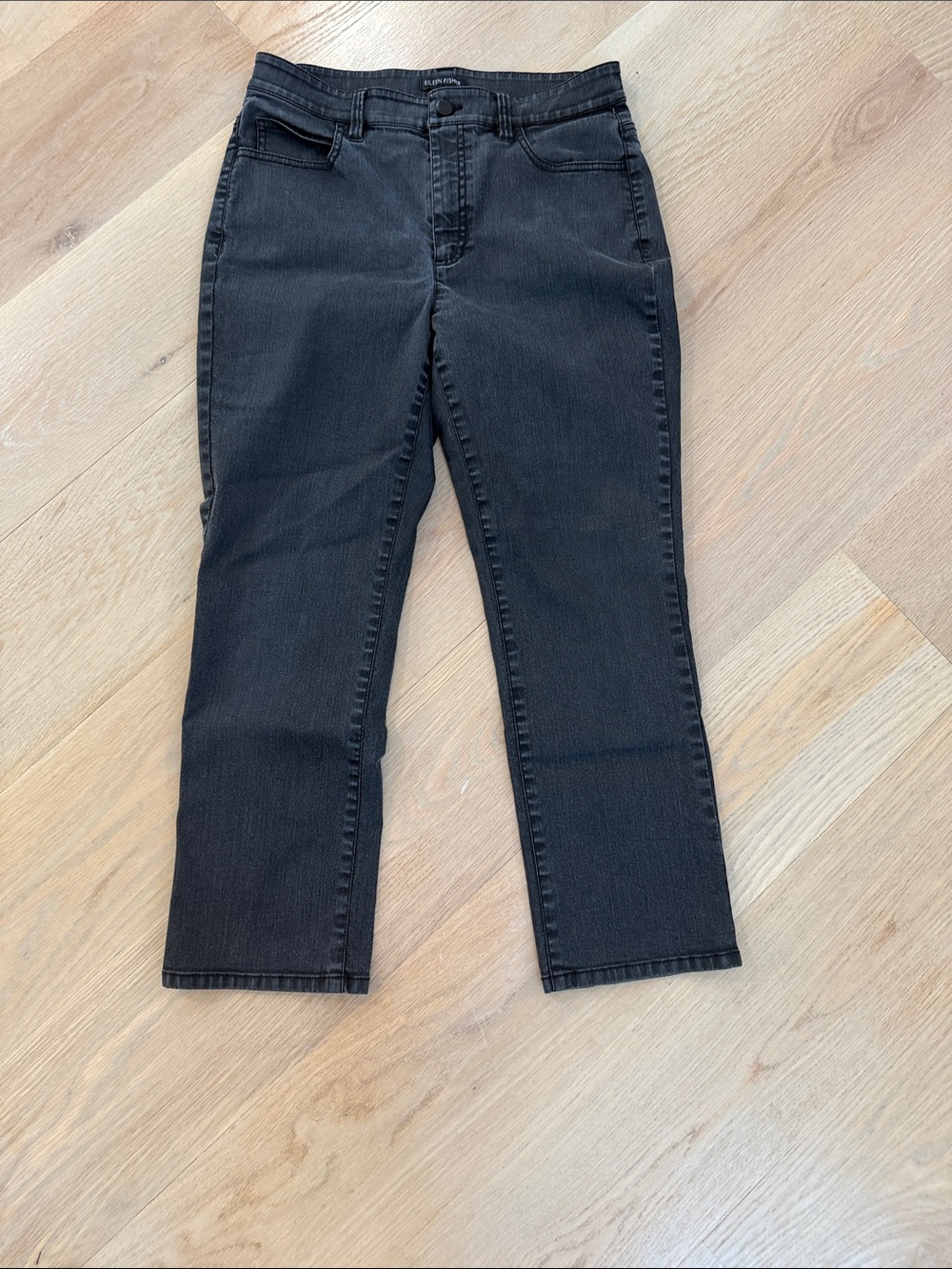 Eileen Fisher Black Straight-Leg Jeans